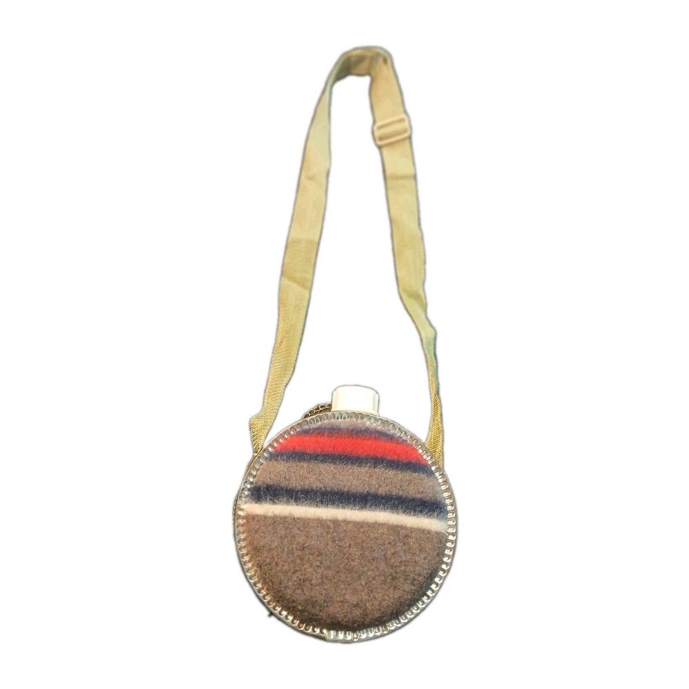 Vintage Water Canteen / Alpaca Wool Canteen / 70's Vintage Canteen